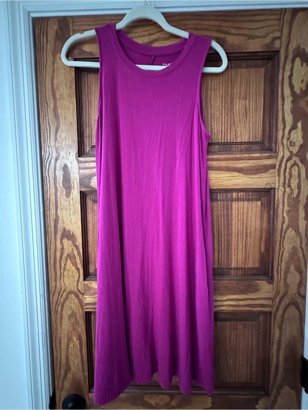 Sleeveless Magenta Midi Dress